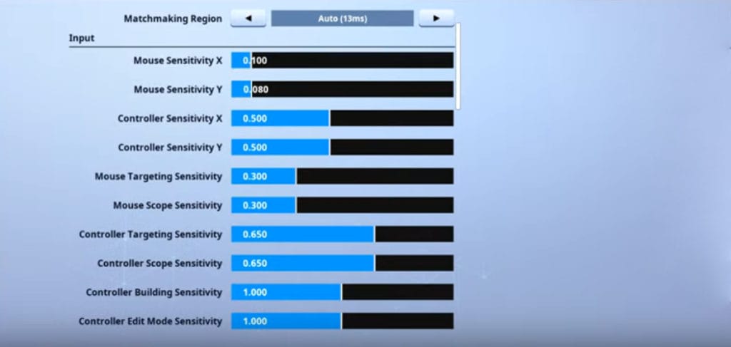 Ninja Fortnite Mouse Settings