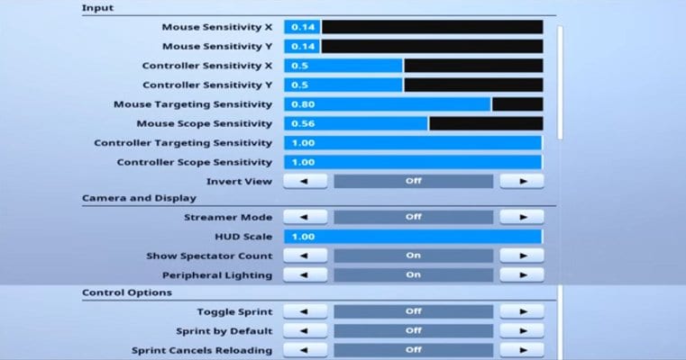 Shroud Fortnite Mouse Settings