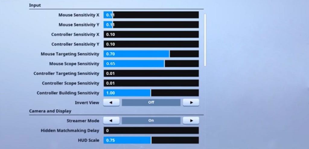 POW3R Fortnite Mouse Settings