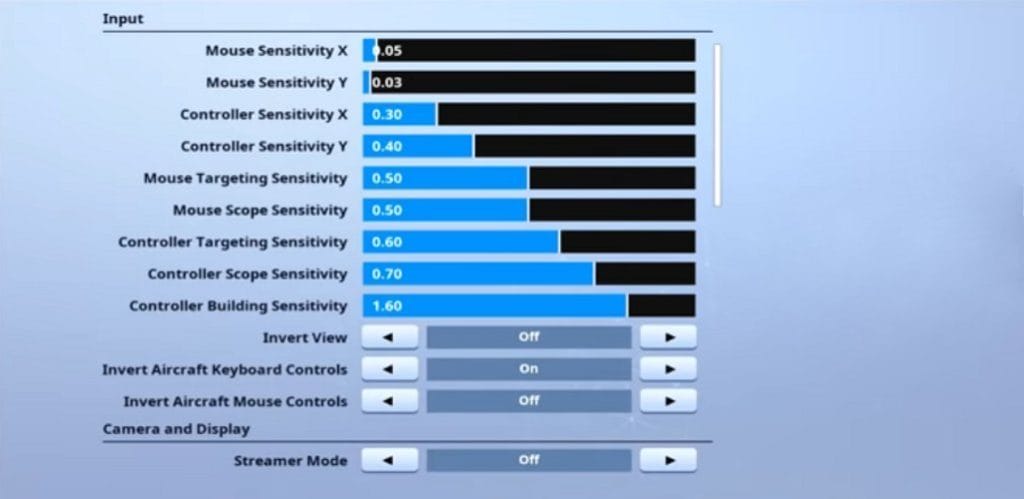 Wintrrz Fortnite Mouse Settings