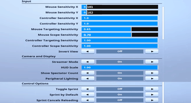 Hamlinz Fortnite Mouse Settings