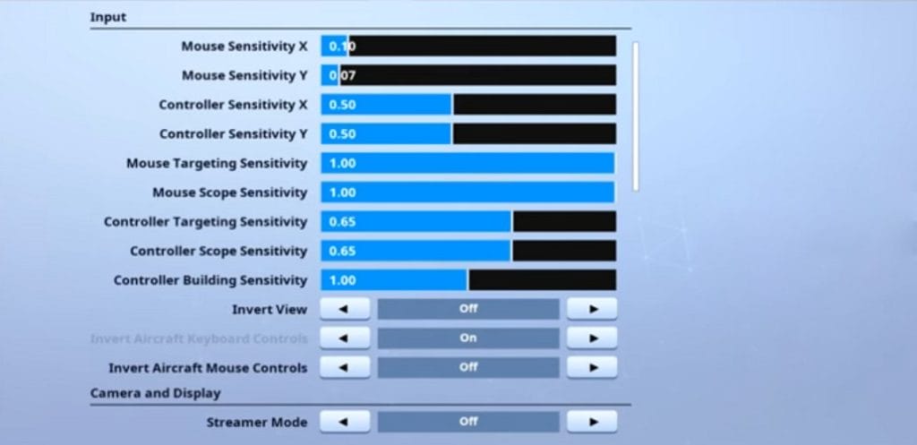 Kinstaar Fortnite Mouse Settings