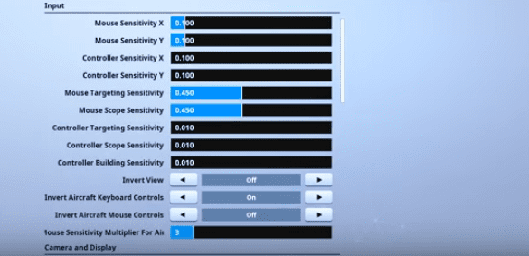 Vinny1x Fortnite Mouse Settings