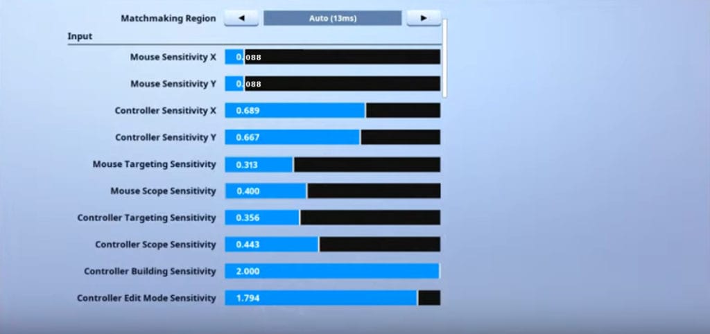 Aqua Fortnite Mouse Settings