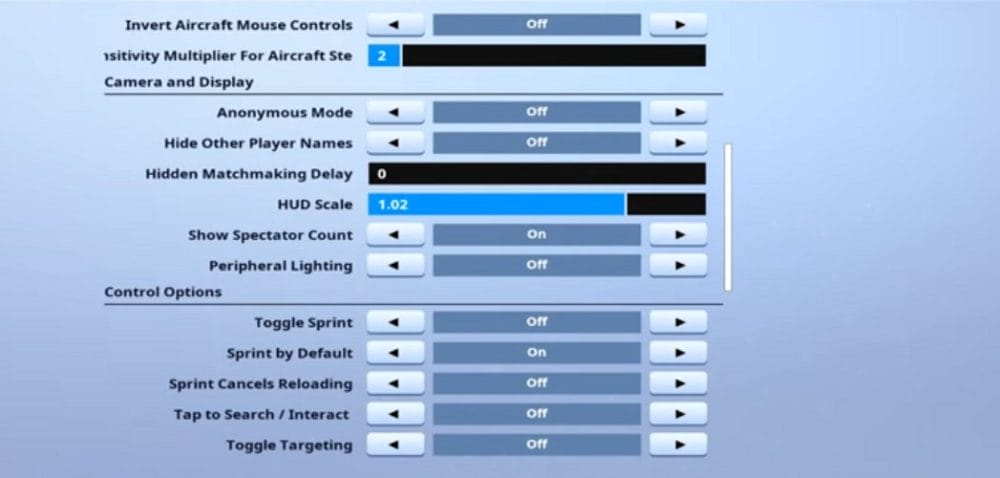 Martoz Game Settings